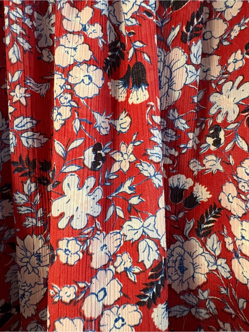 Chaps - Red Floral Boho Peasant Tunic - XXL - Picture 3 of 7